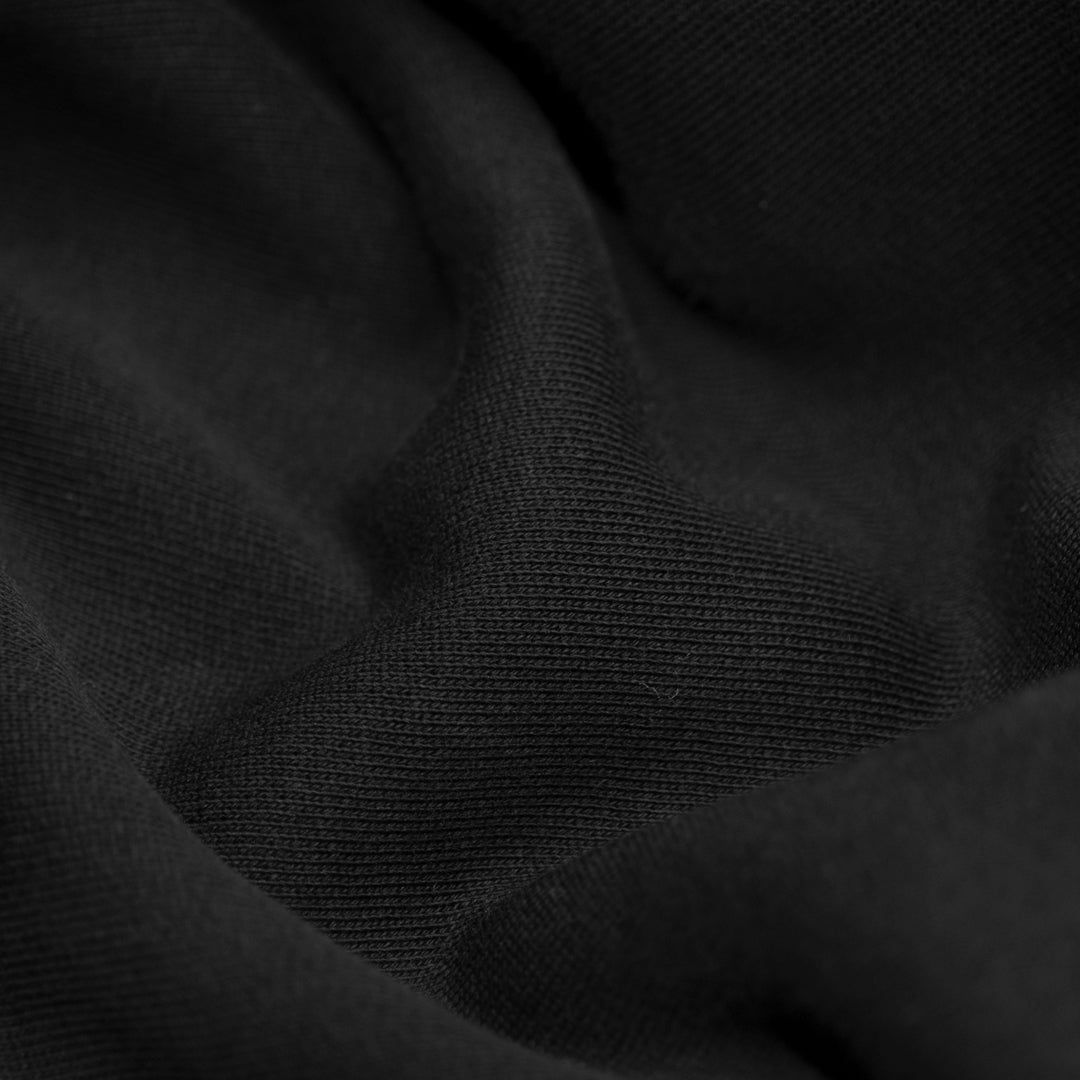 Laidback Organic Cotton Sweatshirt Fleece - Black | Blackbird Fabrics