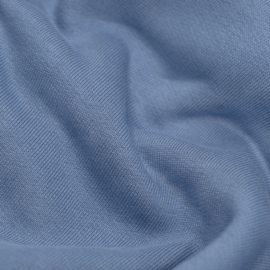 Laidback Organic Cotton Sweatshirt Fleece - Powder Blue | Blackbird Fabrics