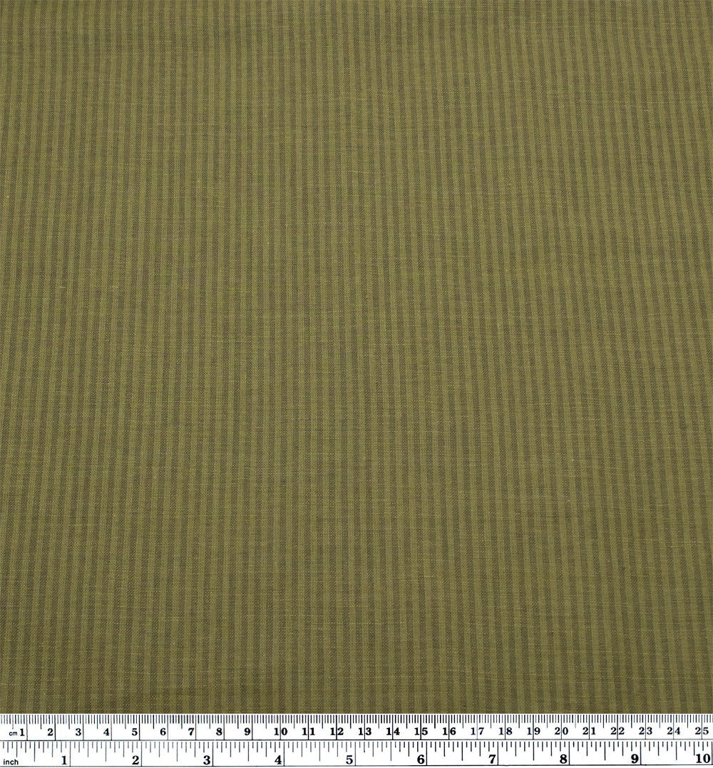 Lollipop Stripe Yarn Dyed Linen Cotton - Sage/Willow | Blackbird Fabrics