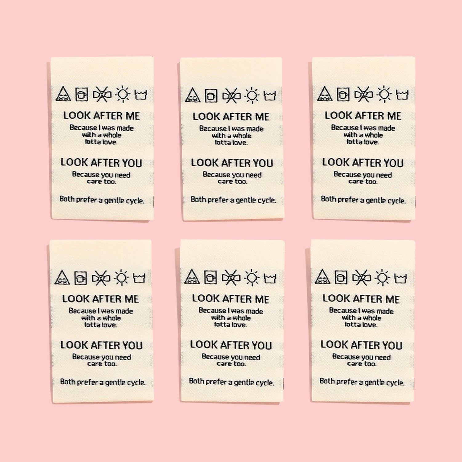 LOOK AFTER ME LOOK AFTER YOU Woven Labels | Blackbird Fabrics