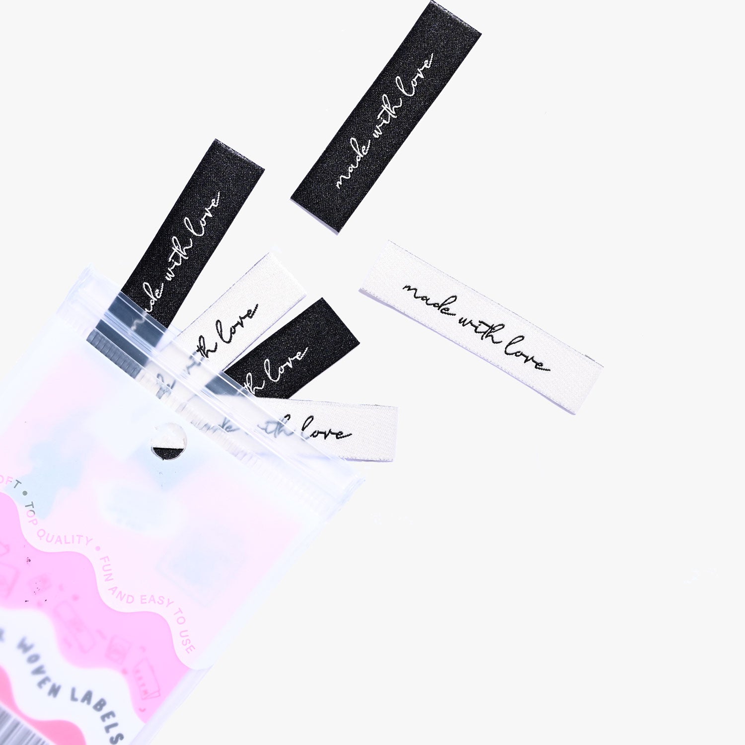 MADE WITH LOVE Woven Labels | Blackbird Fabrics