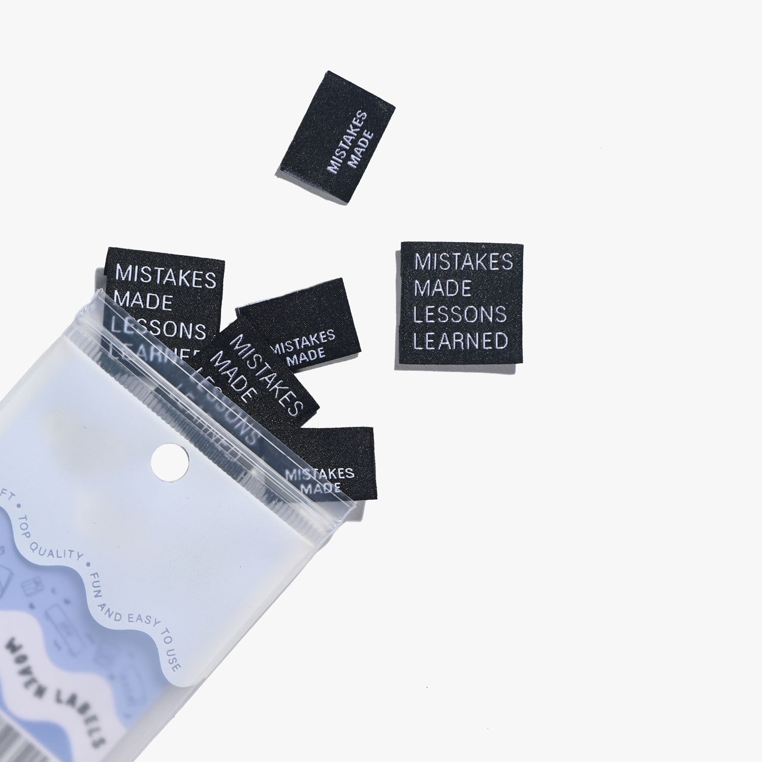 MISTAKES MADE LESSONS LEARNED Woven Labels