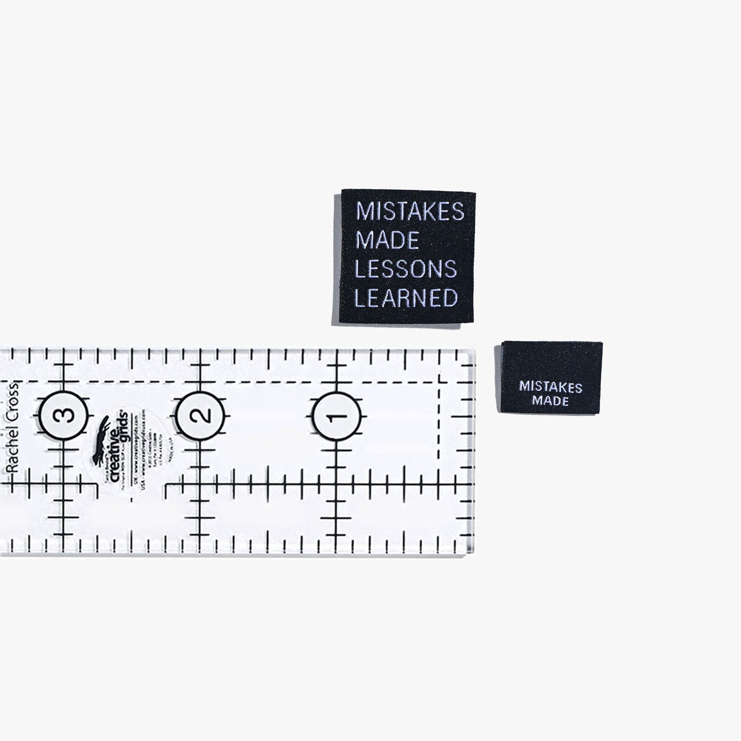MISTAKES MADE LESSONS LEARNED Woven Labels