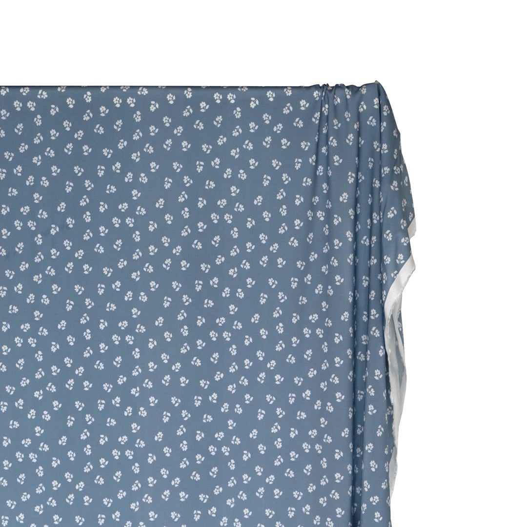 Perfect Posy Printed Viscose Challis - Bluestone | Blackbird Fabrics
