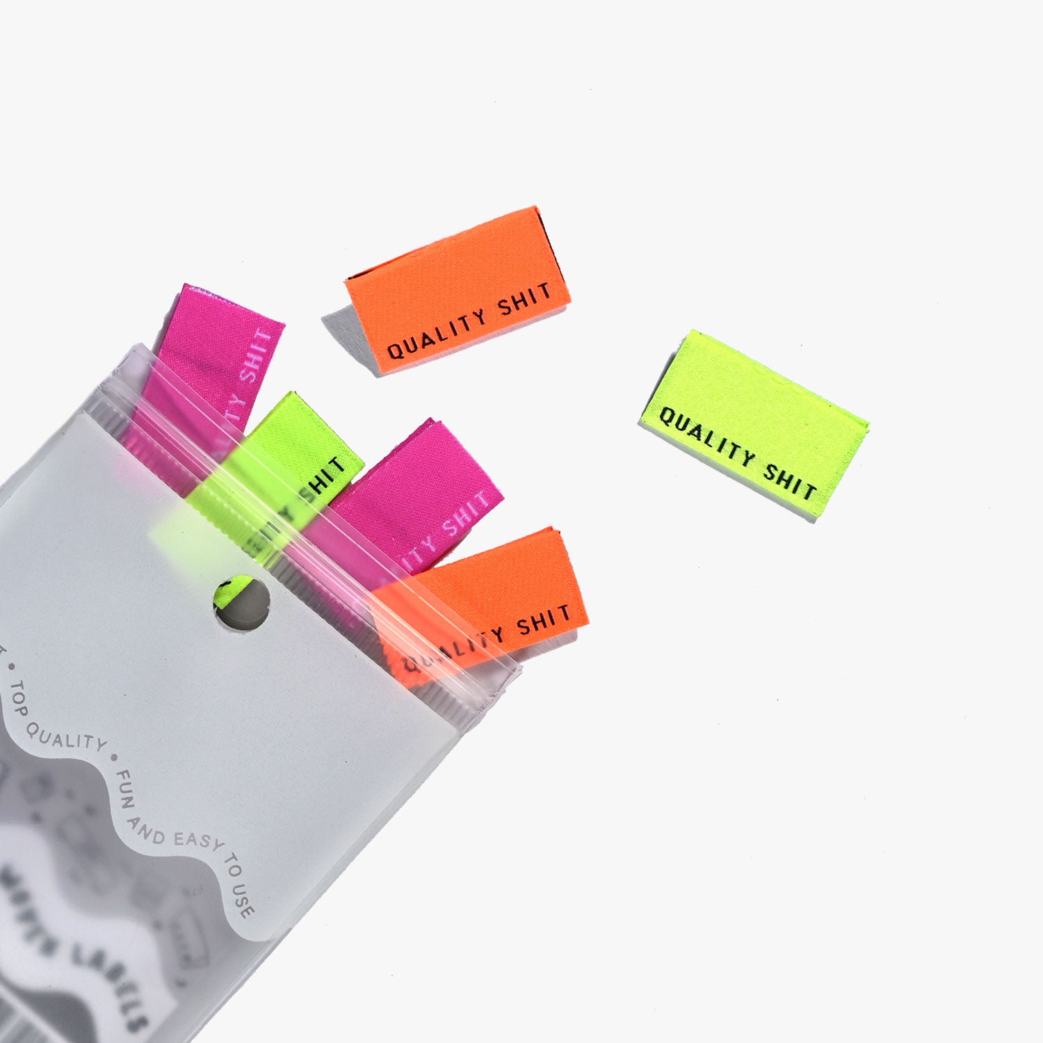 QUALITY SHIT Woven Labels