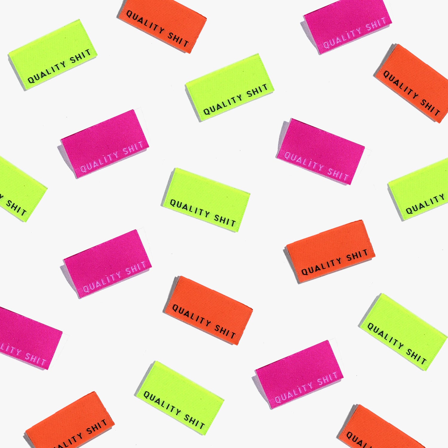 QUALITY SHIT Woven Labels