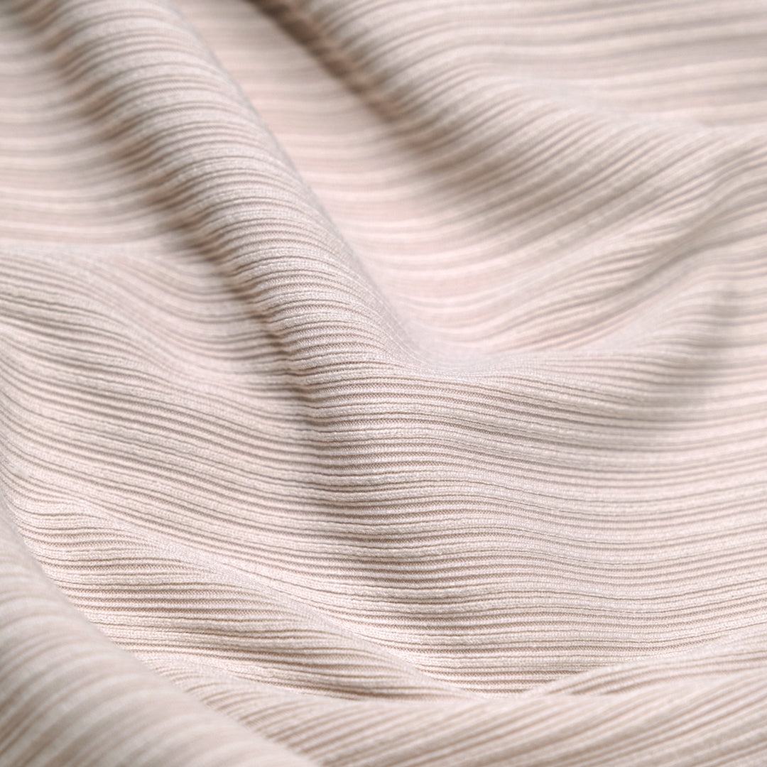 Ripple Rib Knit - Cream | Blackbird Fabrics