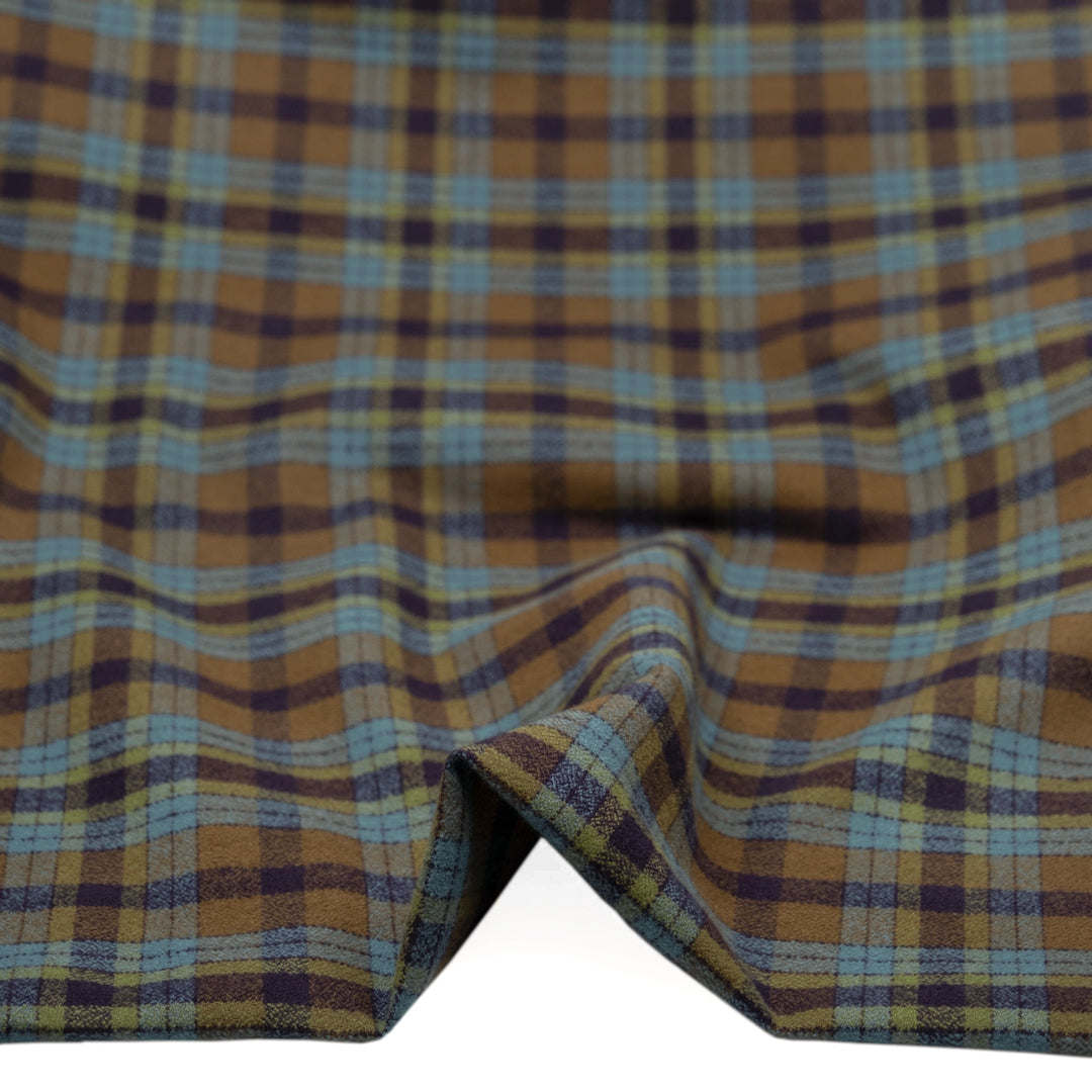Plaid Cotton Flannel - Mulch | Blackbird Fabrics