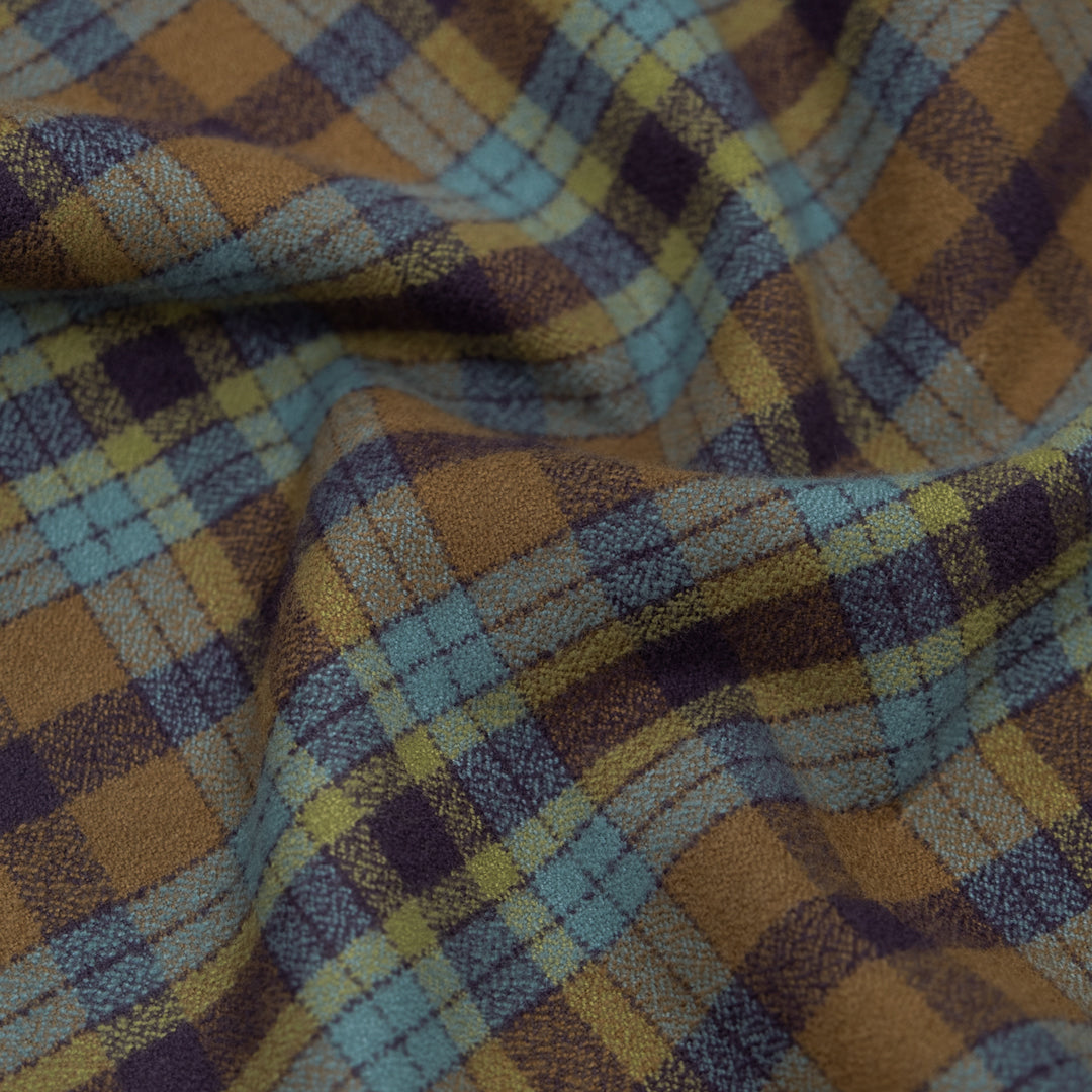 Plaid Cotton Flannel - Mulch | Blackbird Fabrics