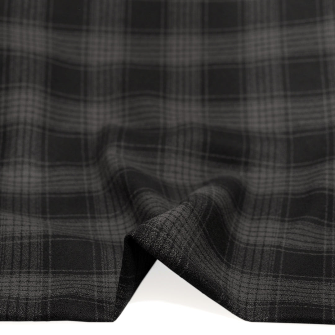 Plaid Cotton Flannel - Carbon | Blackbird Fabrics