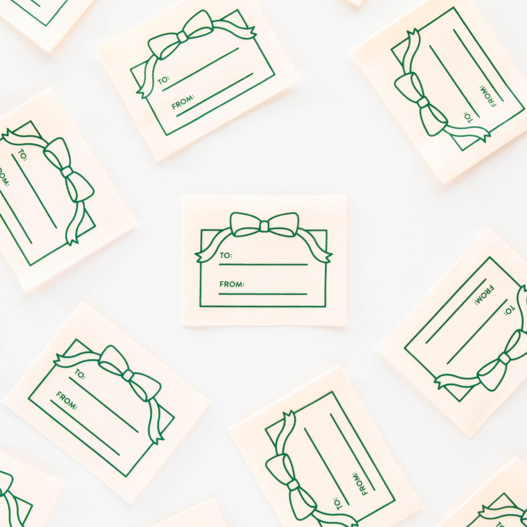 TO: FROM: GIFT Organic Cotton Write In Labels By Sarah Hearts | Blackbird Fabrics