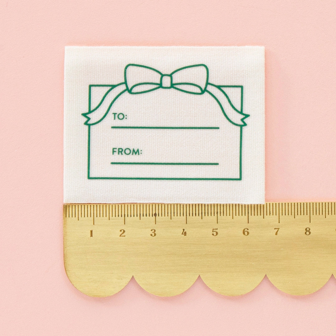 TO: FROM: GIFT Organic Cotton Write In Labels By Sarah Hearts | Blackbird Fabrics