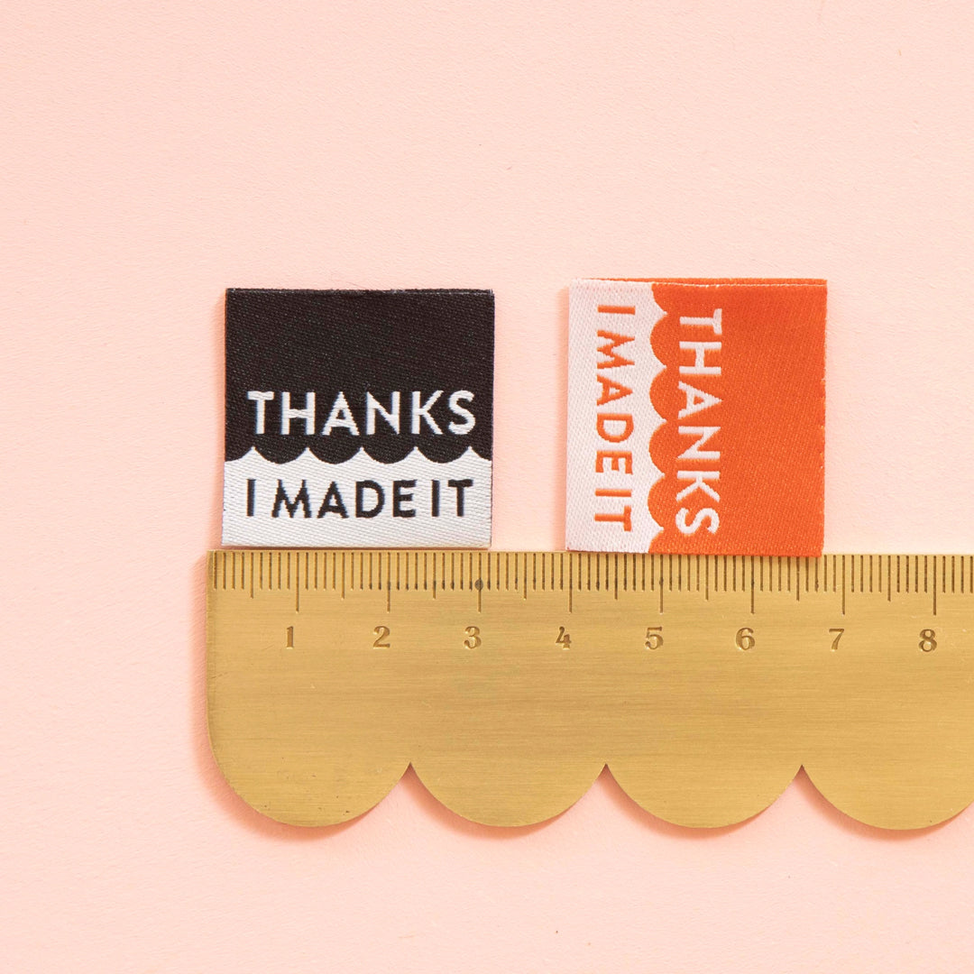 THANKS I MADE IT MULTIPACK Woven Labels By Sara Hearts | Blackbird Fabrics