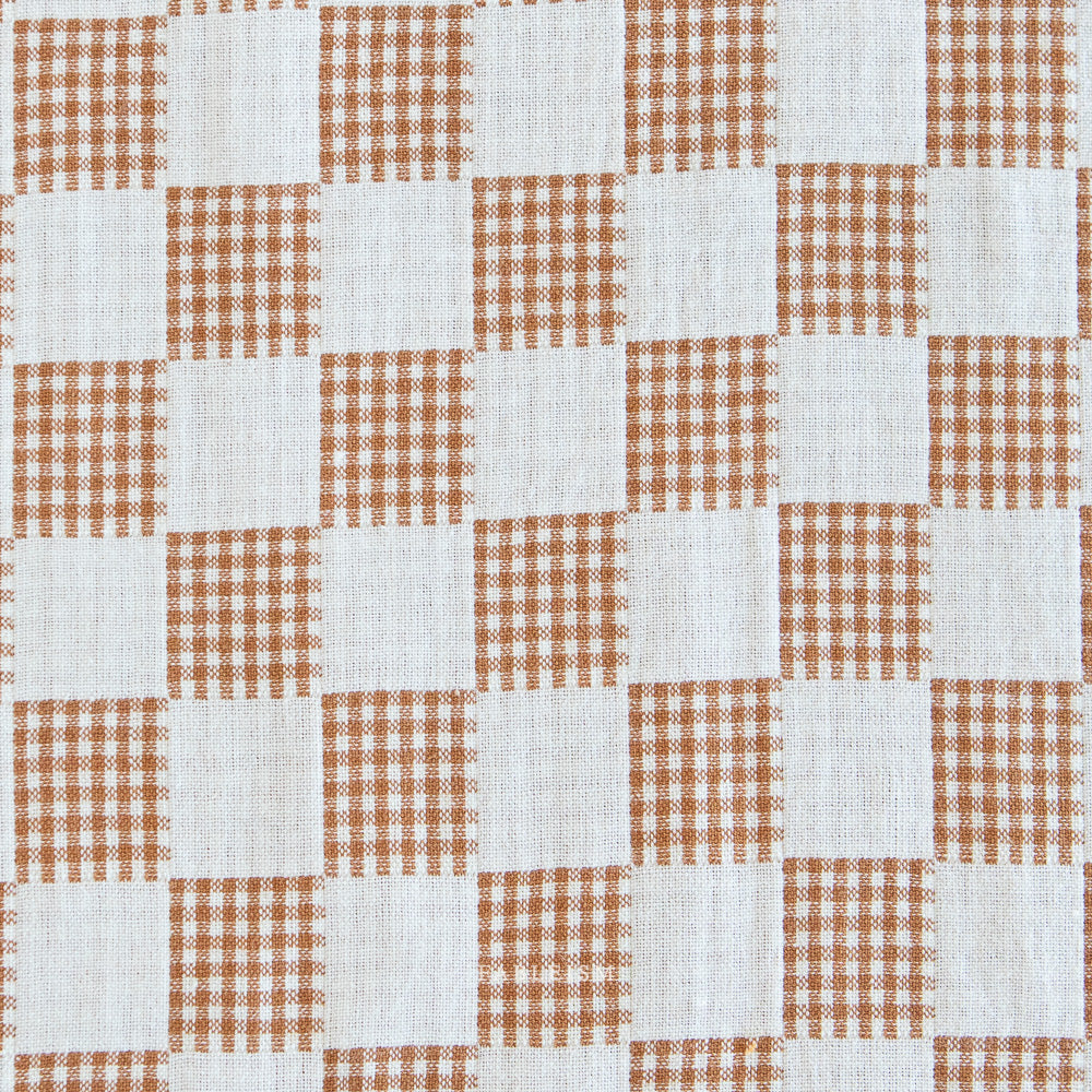Fableism - Checkmate Checkers Cotton - Ivory | Blackbird Fabrics