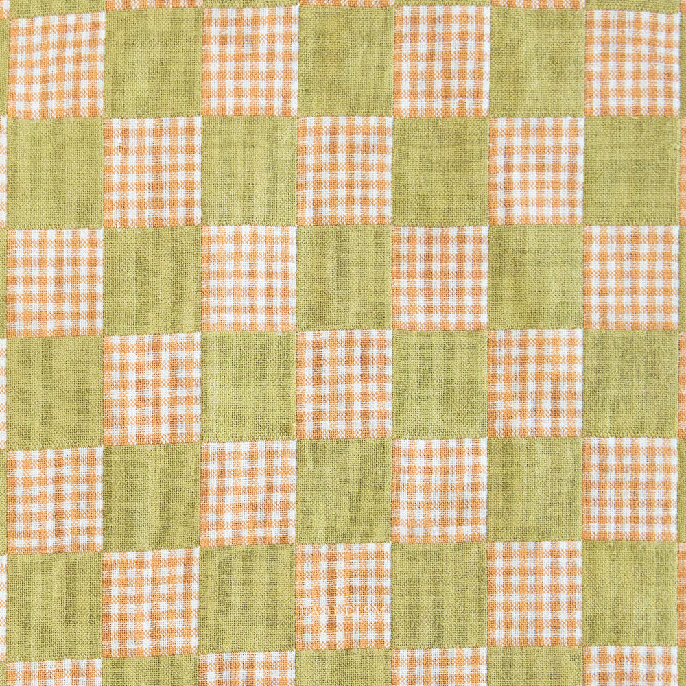 Fableism - Checkmate Checkers Cotton - Kiwi | Blackbird Fabrics