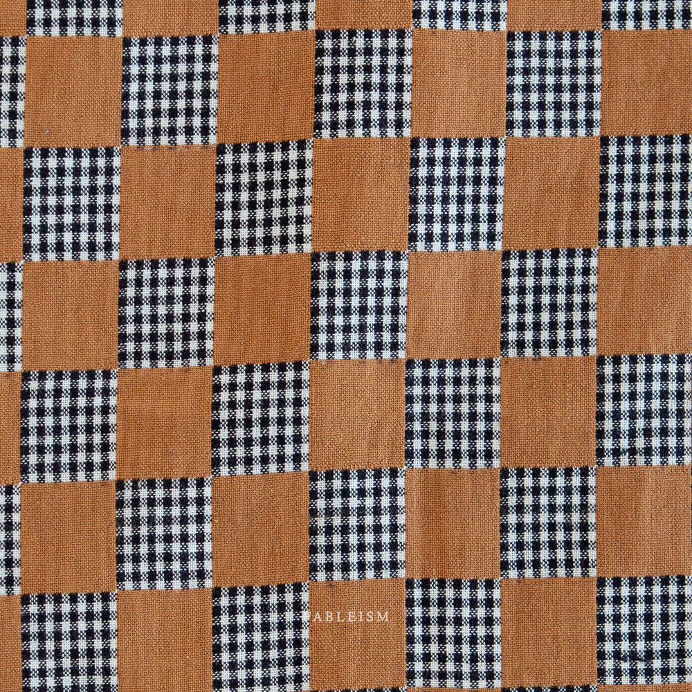 Fableism - Checkmate Checkers Cotton - Sandalwood | Blackbird Fabrics