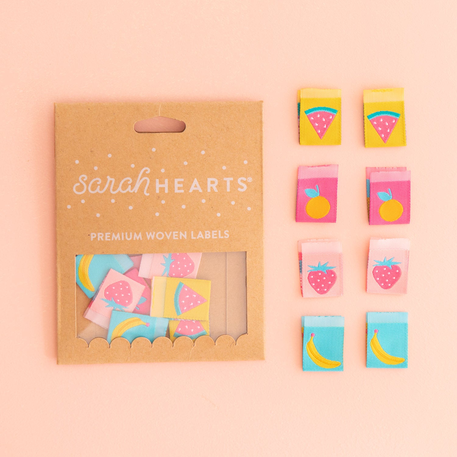SUMMER FRUIT Woven Labels by Sarah Hearts