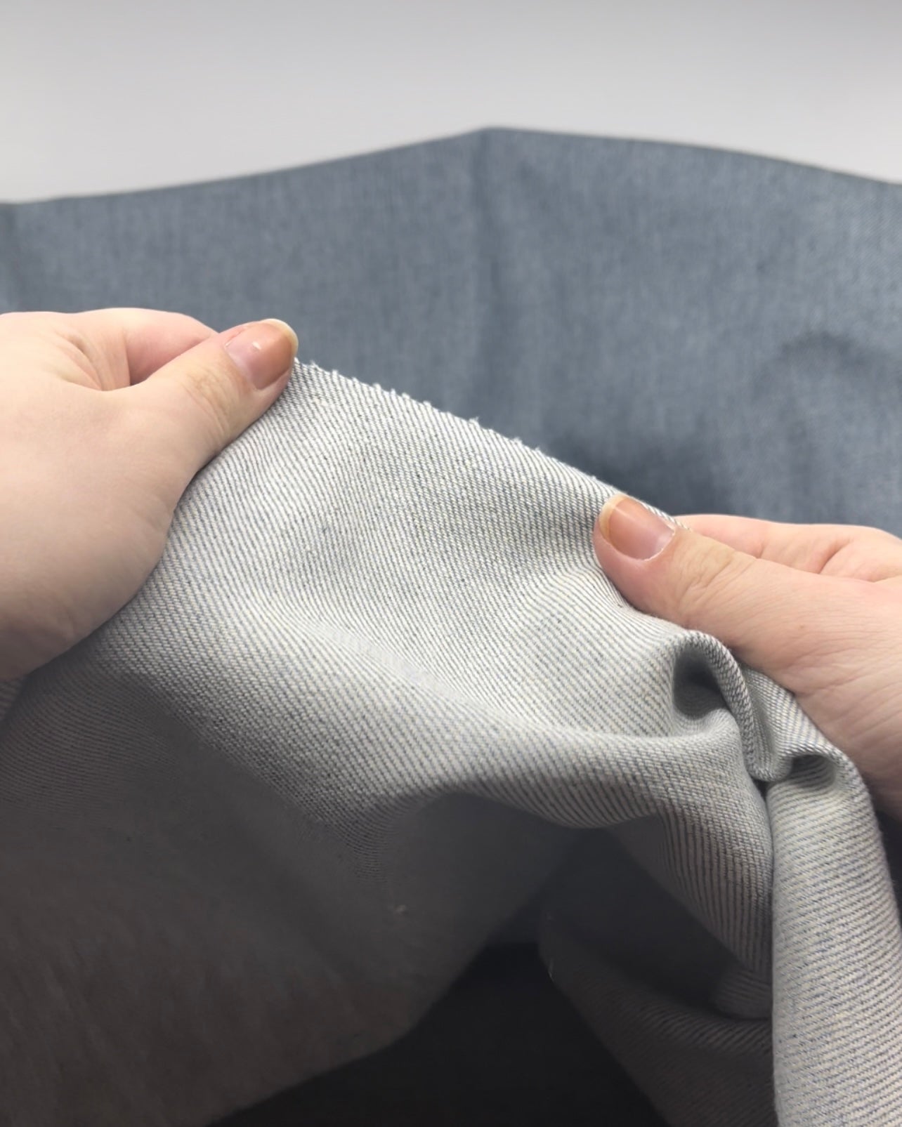 13oz Premium Non-Stretch Organic Cotton Denim - Light Indigo | Blackbird Fabrics