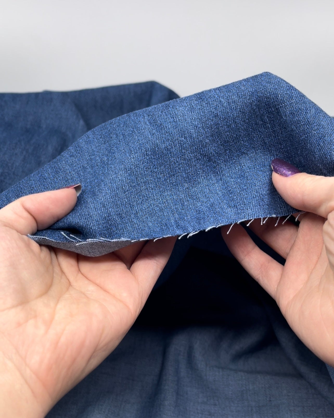 6oz Hemp & Organic Cotton Denim - Medium Indigo Blue | Blackbird Fabrics