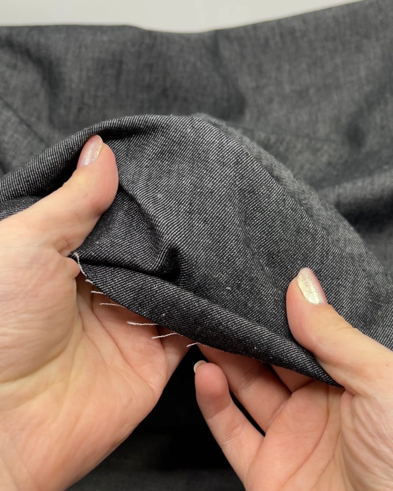 6oz Organic Cotton & Hemp Denim - Vintage Black | Blackbird Fabrics