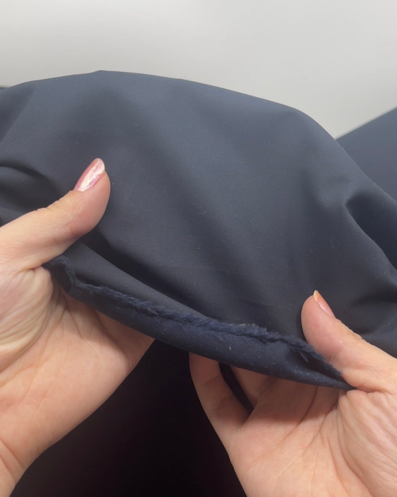 7oz British Millerain Dry Waxed Cotton Poplin - Midnight Blue | Blackbird Fabrics