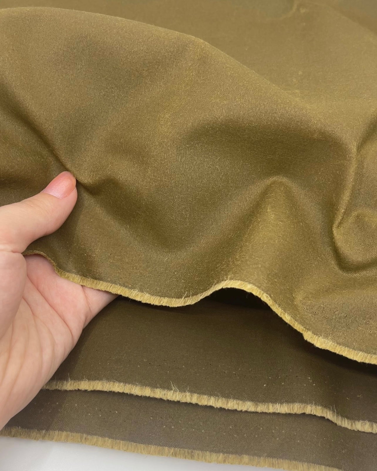 British Millerain Waxed Cotton Canvas - Elmwood | Blackbird Fabrics