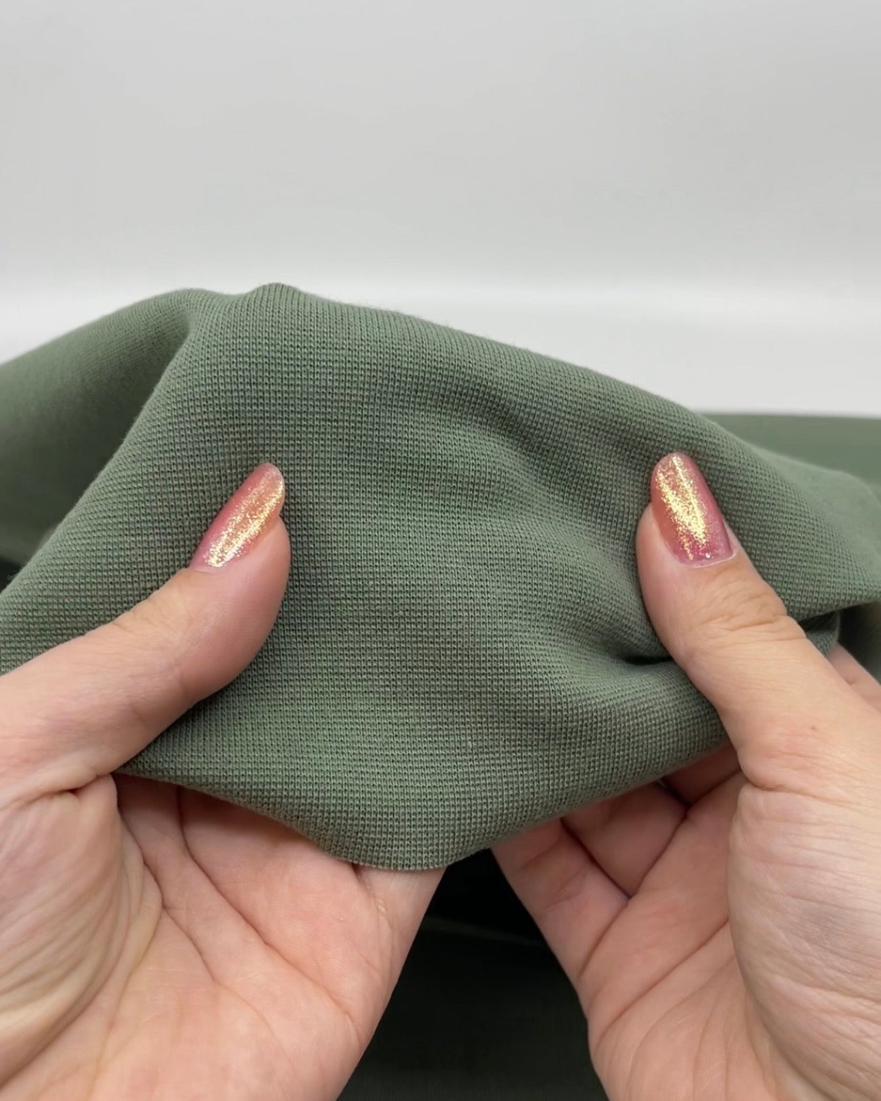 Cotton T-Shirt Ribbing - Agave | Blackbird Fabrics