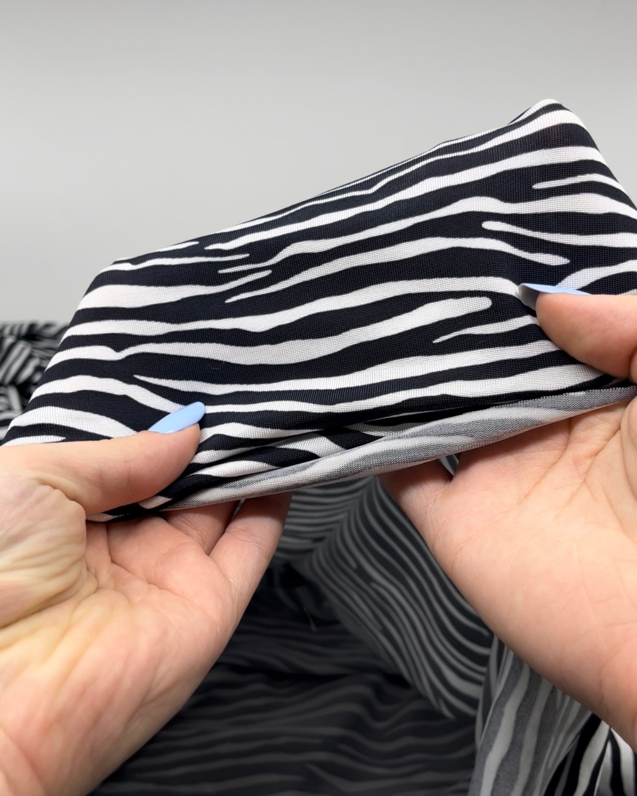 Deadstock Find Your Stripes Viscose Mesh - Black/White | Blackbird Fabrics
