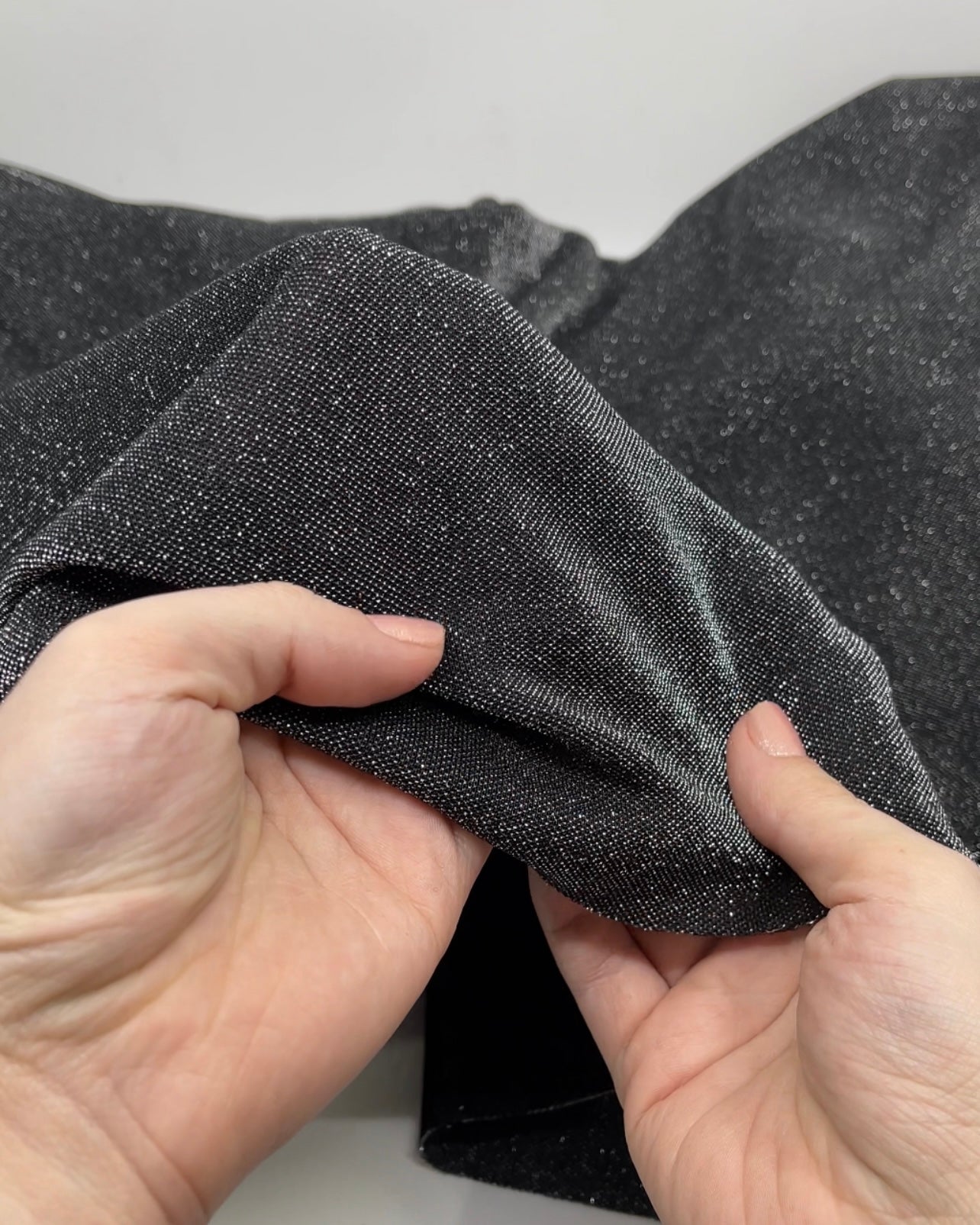 Deadstock Metallic Knit - Iron | Blackbird Fabrics