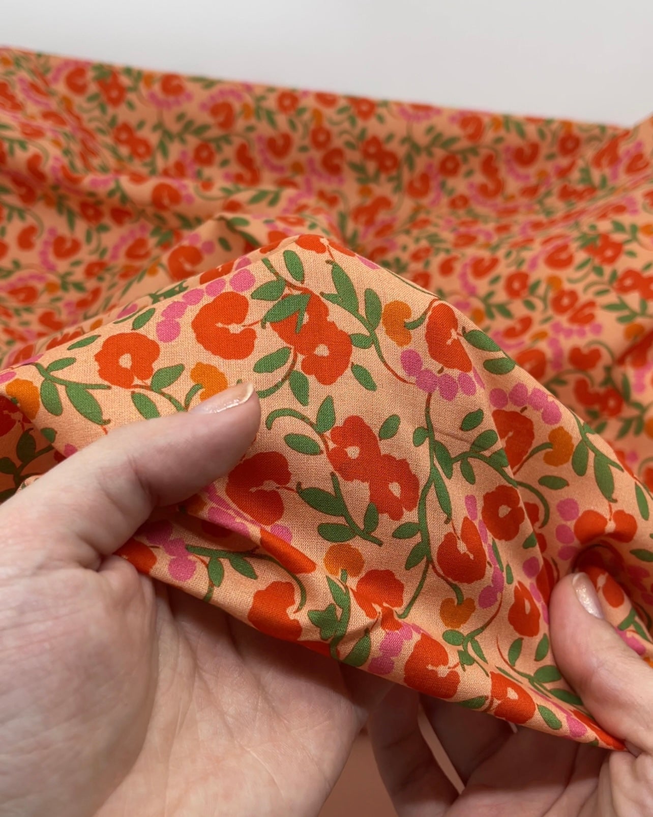 Sprawling Vines Cotton Voile - Springtime | Blackbird Fabrics