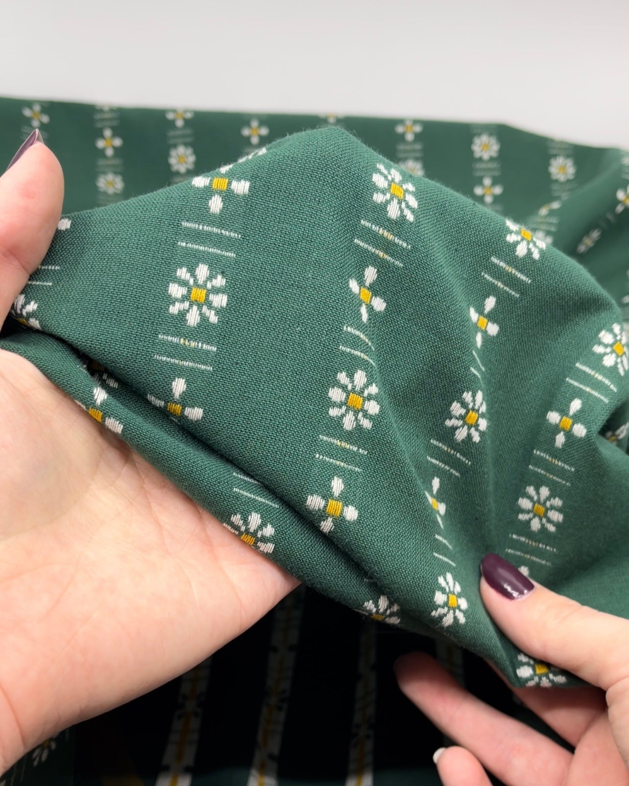 Fableism Forest Forage Daisies Cotton | Blackbird Fabrics