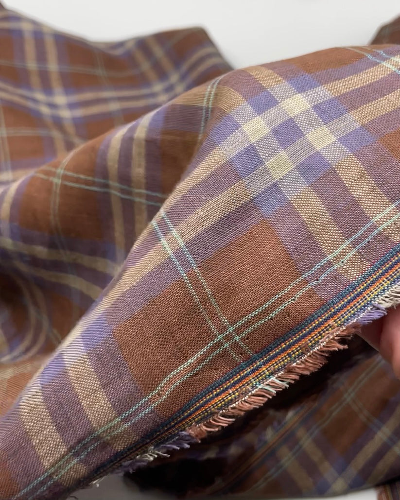 Gallery Plaid Yarn Dyed Linen | Blackbird Fabrics