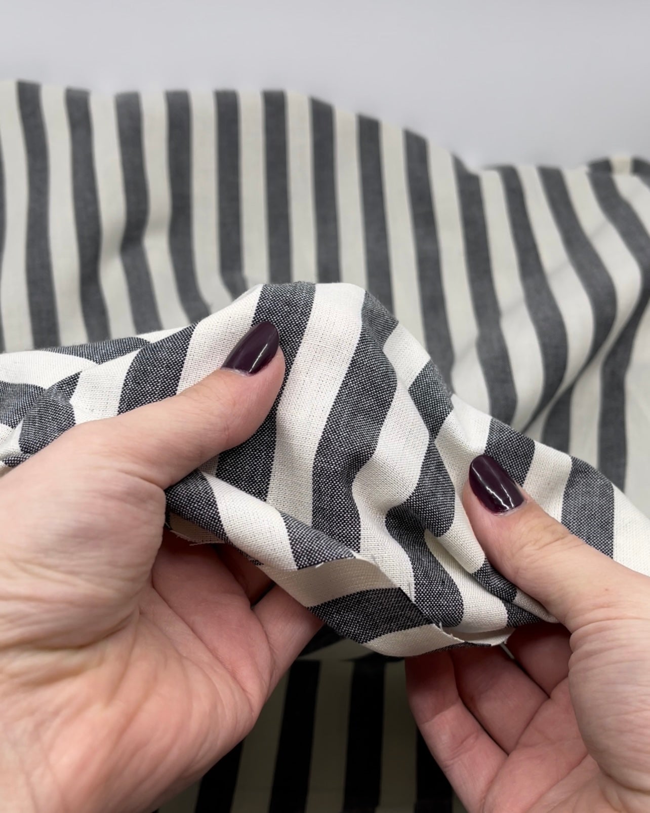 Fableism Stripe Cotton - Liquorice | Blackbird Fabrics