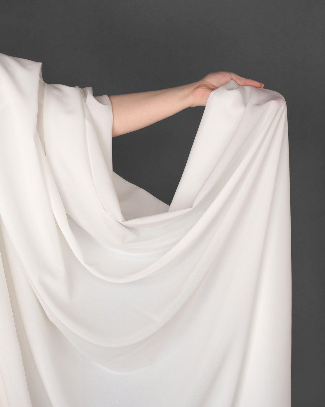 Ethereal Poly Crepe - Natural White