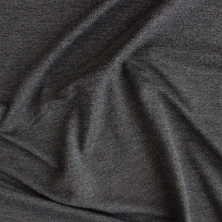 Bamboo Jersey Knit - Heather Charcoal