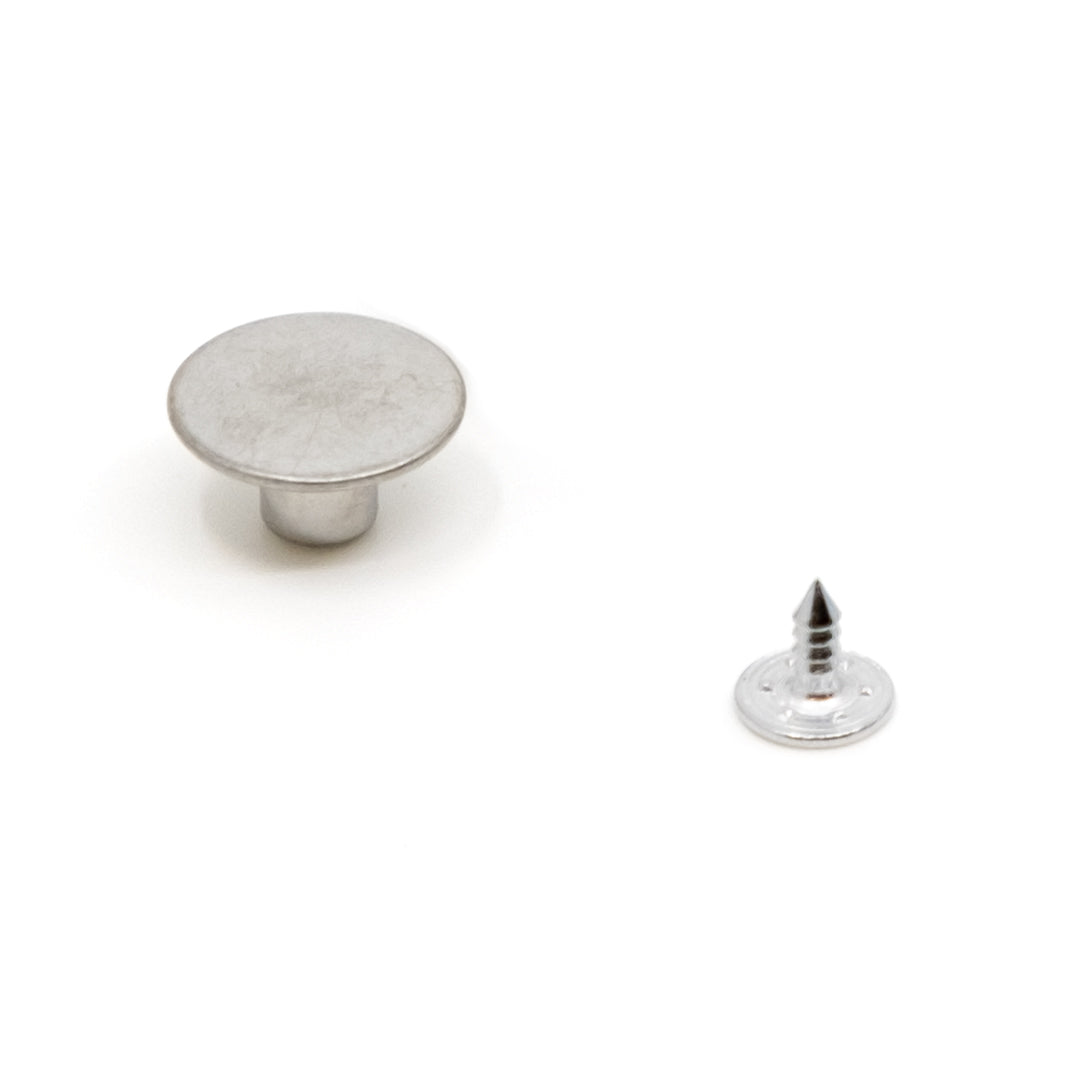 Overalls Button - Vintage Silver