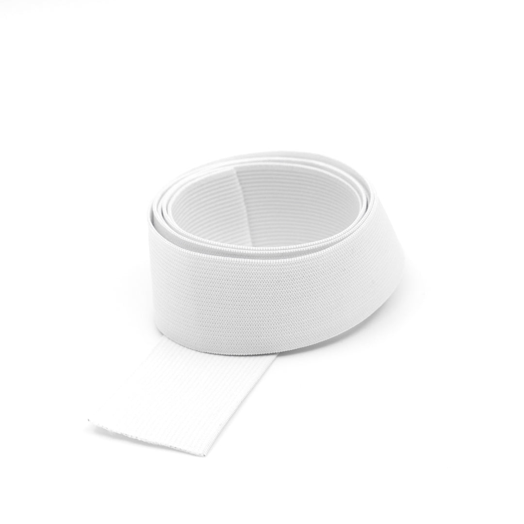 1 ½” (38mm) Soft Knitted Elastic - White - 1 meter