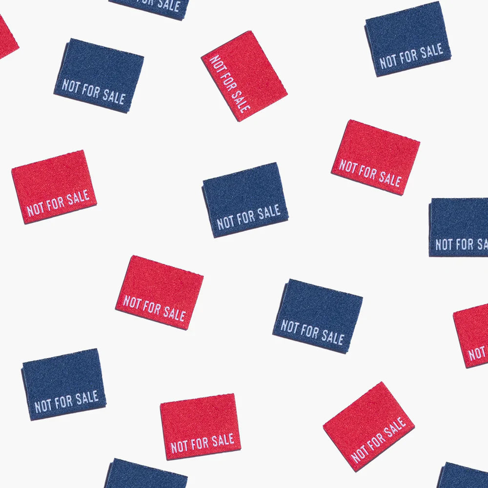 NOT FOR SALE Woven Labels