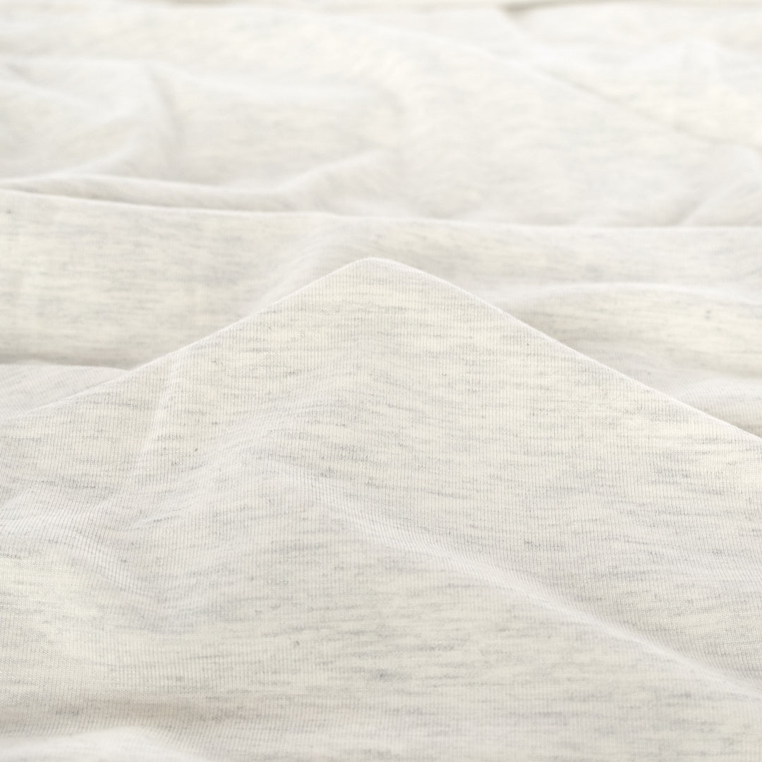 Bamboo Jersey Knit - Heather Light Grey