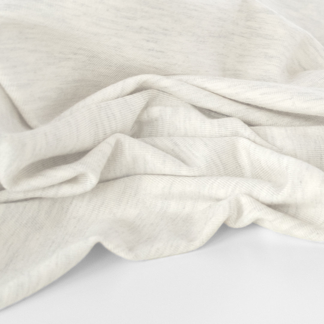 Bamboo Jersey Knit - Heather Light Grey