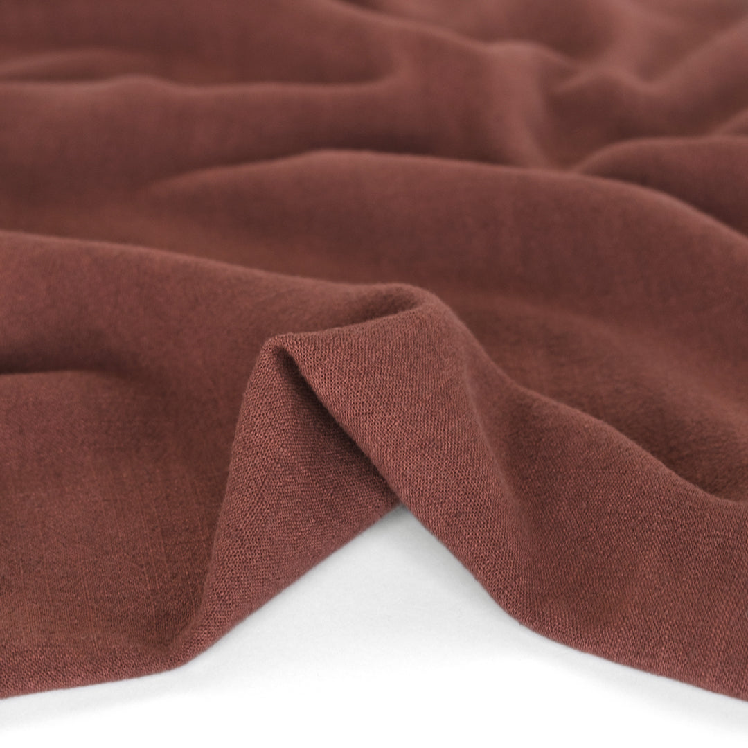 Viscose Linen Noil - Baked Clay | Blackbird Fabrics
