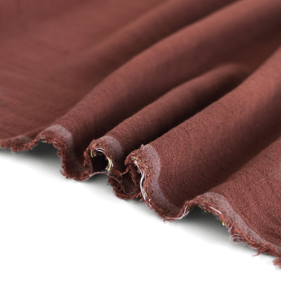 Viscose Linen Noil - Baked Clay | Blackbird Fabrics
