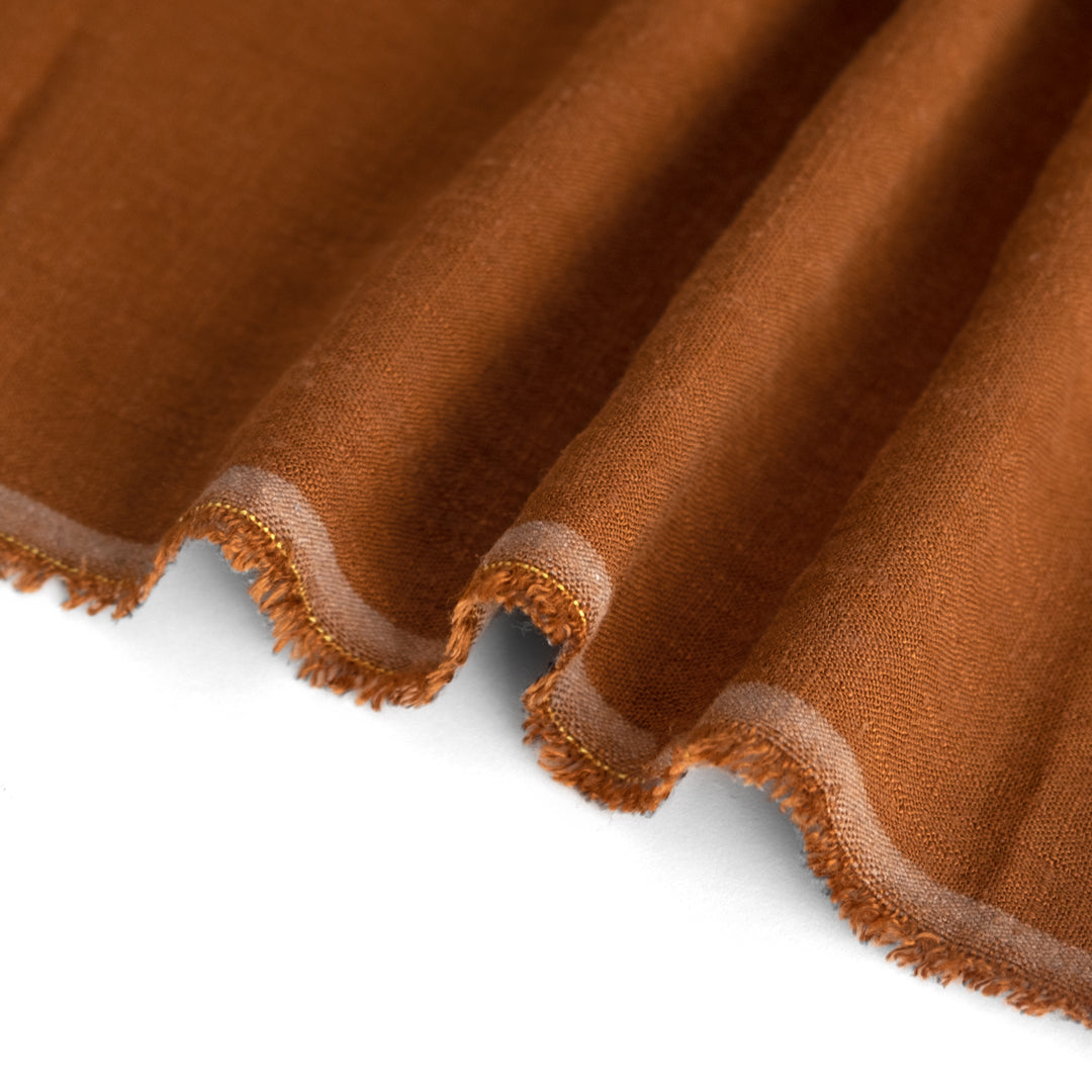 Viscose Linen Noil - Cinnamon | Blackbird Fabrics
