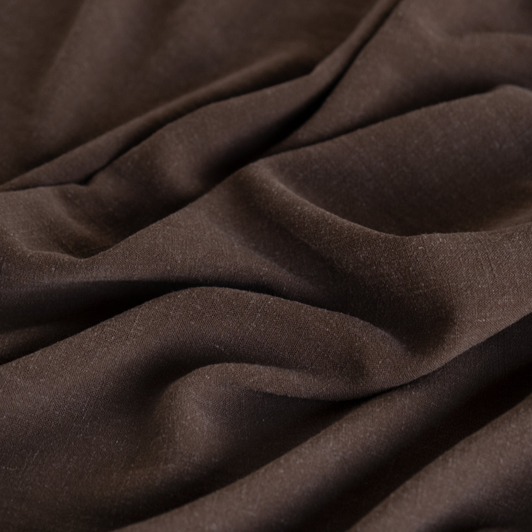 Viscose Linen Noil - Espresso