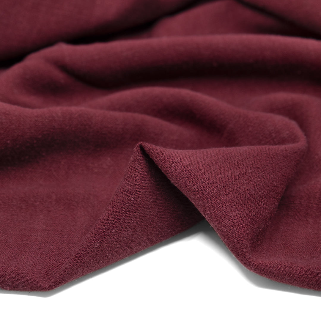Viscose Linen Noil - Merlot | Blackbird Fabrics