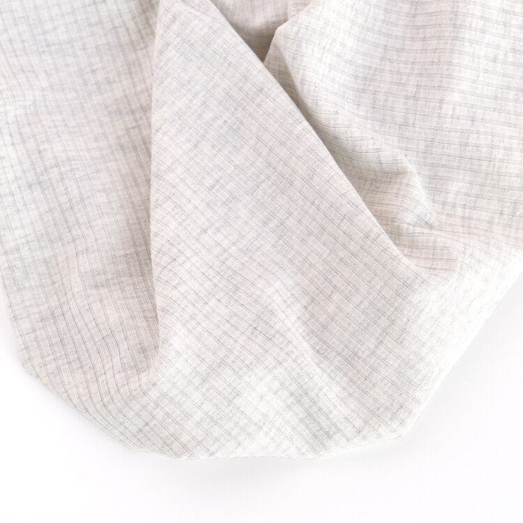 Medium Weight Bamboo Rib Knit - Light Heather Grey