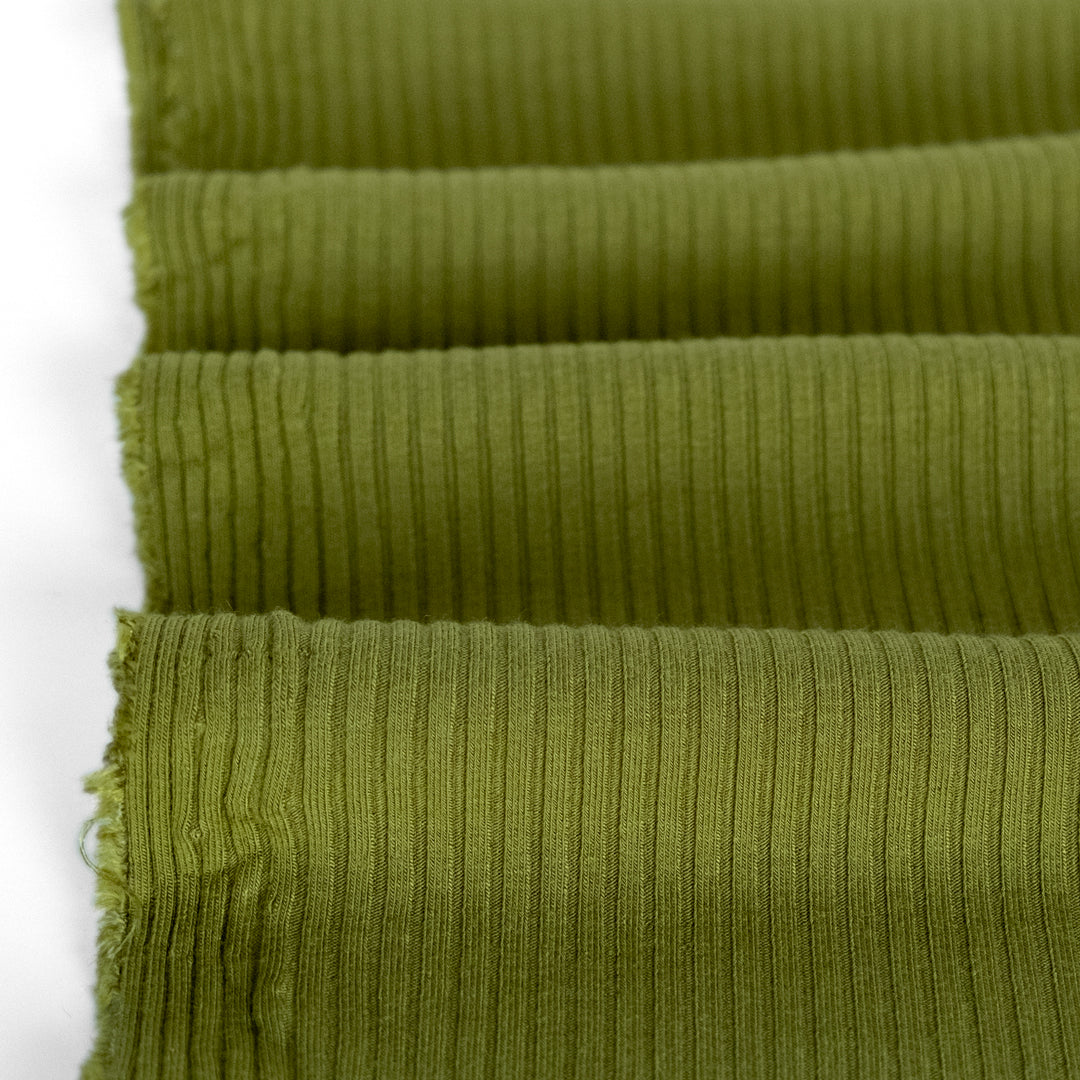 Medium Weight Bamboo Rib Knit - Pickle