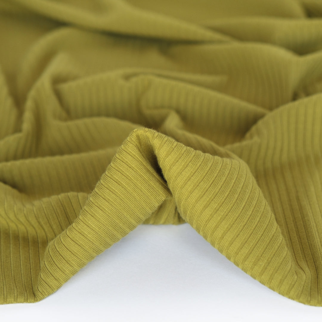 Medium Weight Bamboo Rib Knit - Avocado