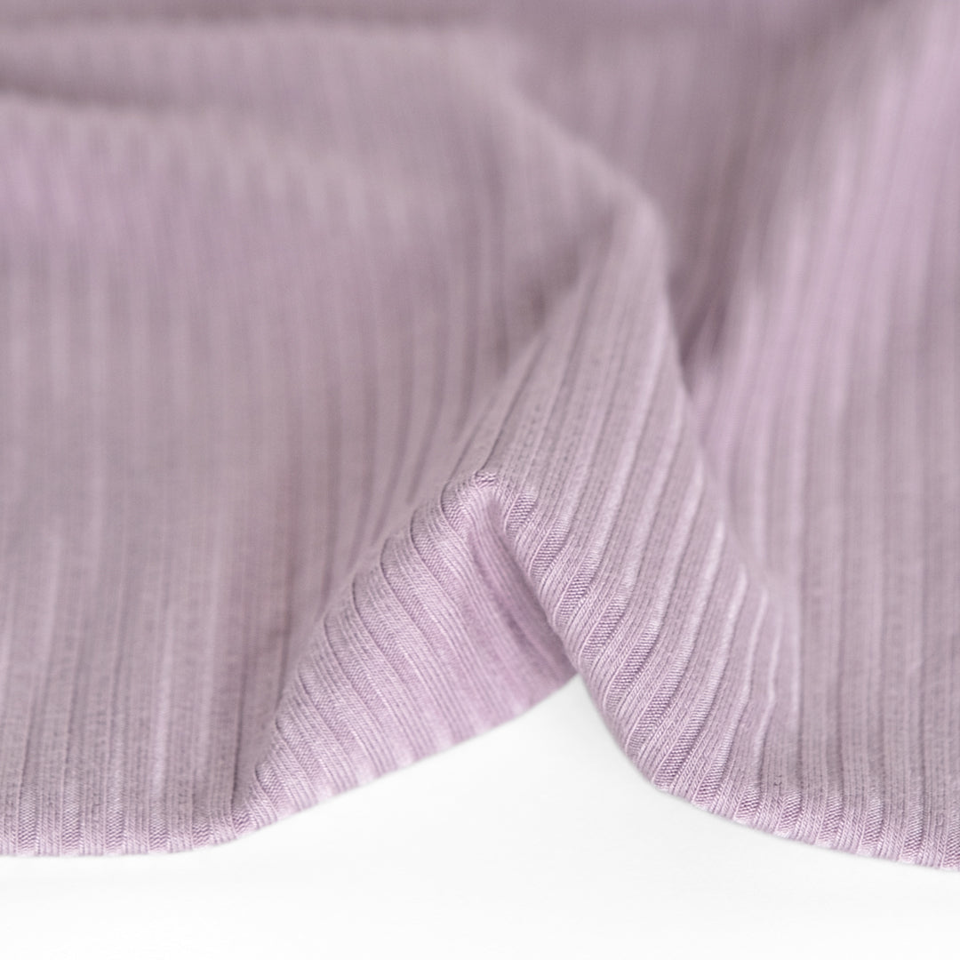 Medium Weight Bamboo Rib Knit - Wisteria