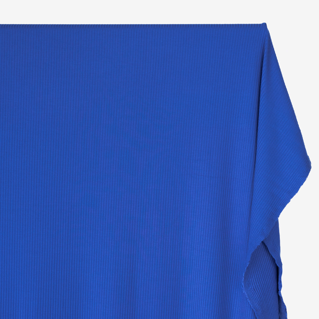 Medium Weight Bamboo Rib Knit - Cobalt | Blackbird Fabrics